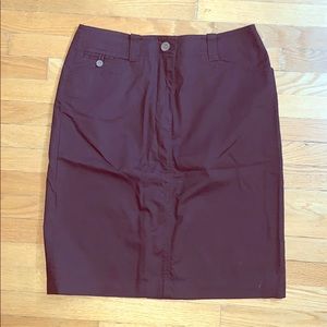 Brown sporty pencil skirt